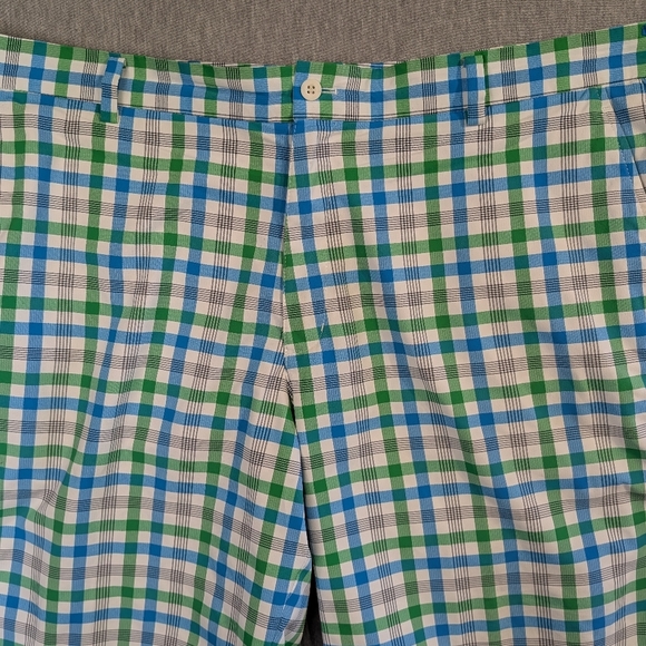 Nike Golf Plaid Shorts Men's 38 Blue Green Dri-Fit - Picture 2 of 15